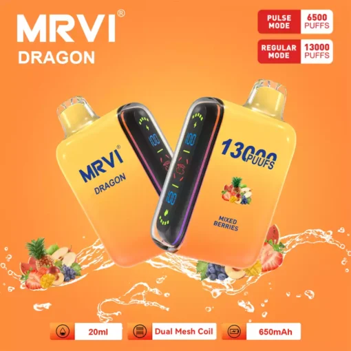 Vrac en-gros MRVI Dragon 13000 de pufuri Puf de nicotină 2% 5% Vape de unică folosință cu sursă directă din fabrică și varietate de arome (1)