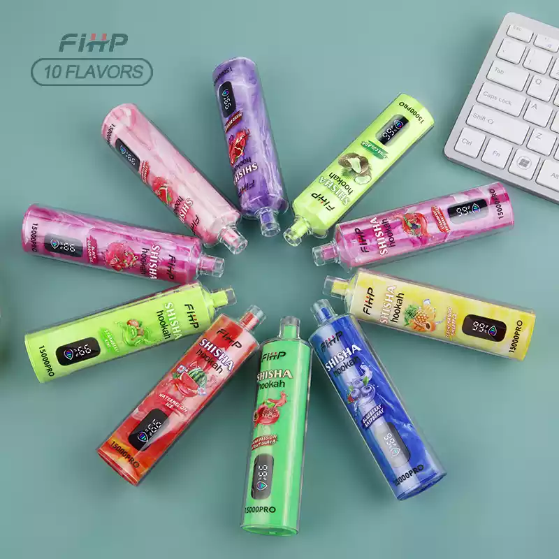 FIHP Shisha Narghilè 15000 Pro Nic 6% Vape monouso diretto in fabbrica all'ingrosso con molteplici scelte di sapore (4)