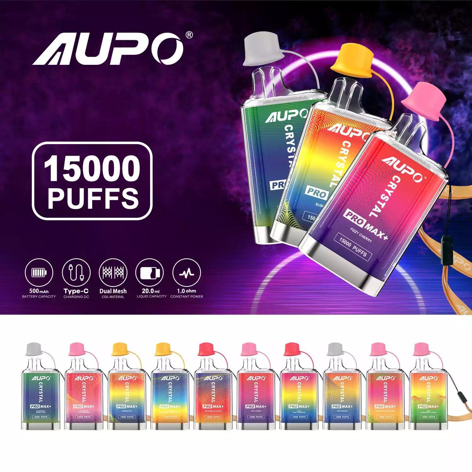 Direto da fábrica AUPO G07A 15000 Puffs Suporte OEM ODM Vapes descartáveis ​​por atacado com seleções de sabores (2)