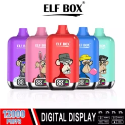 Factory Direct ELF Box Digital 12000 Puffs Bulk with Choice of Multiple Flavors (1)