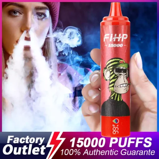 Direto da fábrica FIHP 15000 Puffs Mesh Coil 1.0ohm Vape descartável por atacado a granel com variedade de sabores (11)