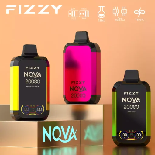 Gyári közvetlen Fizzy Nova 20000 Puff eldobható Vape 850 mAh hosszú élettartamú akkumulátor nagykereskedés többféle ízválasztékkal 10