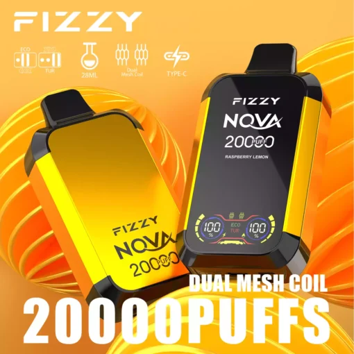 Gyári közvetlen Fizzy Nova 20000 Puffs eldobható Vape 850mAh hosszú élettartamú akkumulátor nagykereskedés többféle ízválasztékkal 5