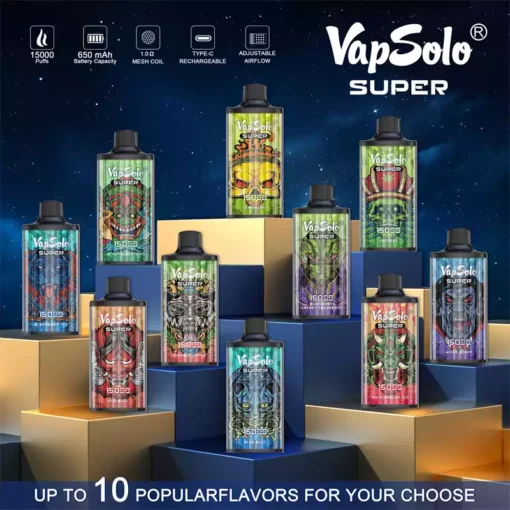 Factory Direct Vapsolo Super 15000 Puffs E Liquid 25 ML Wholesale with Multiple Flavor Options 6