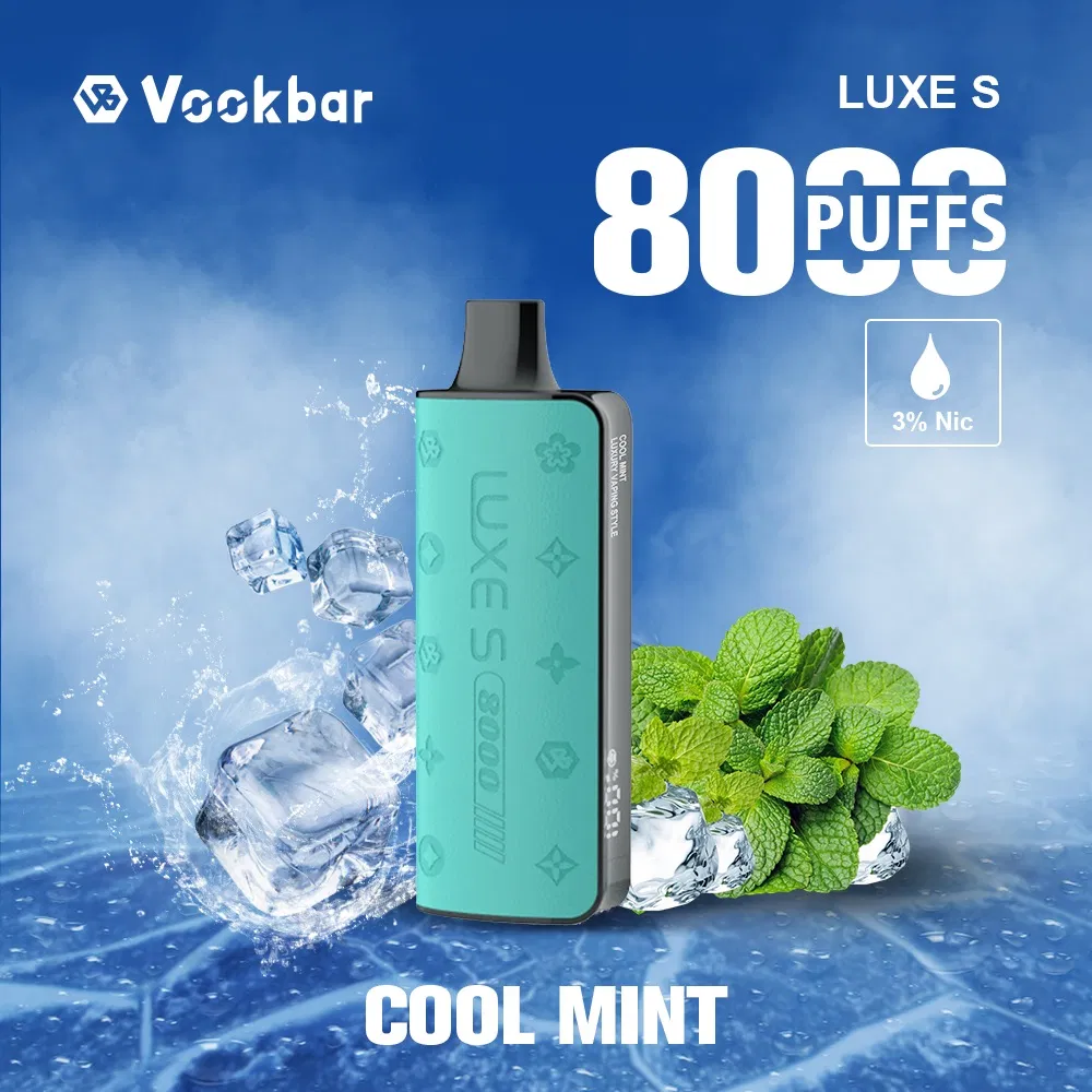 Uus hulgiost Vookbar Luxes 8000 Puffs Nic 5% Tehas Direct Disposable Vape mitme maitsega (4)