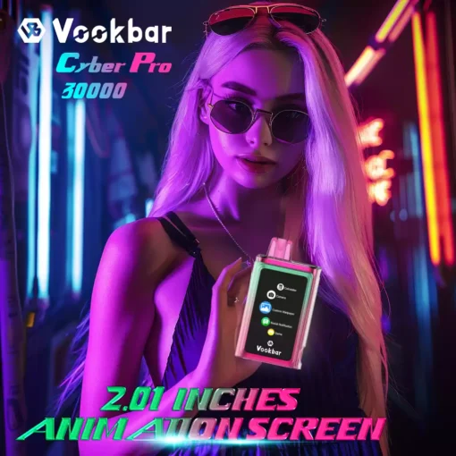 Nov Vookbar Cyber ​​Pro 30000 Puffs Vape za enkratno uporabo na debelo neposredno iz tovarne z možnostmi okusa 17