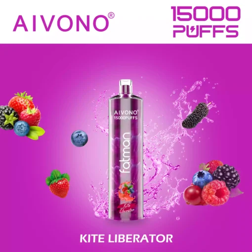 Source Factory AIVONO Fatman 15000 Puffs 18250 Pure Cobalt Battery Bulk Vape za enkratno uporabo z različnimi okusi 6