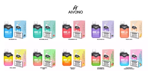 Hurtownia Aivono Aim Clear 8000 Puffs 13400 Rdzeń baterii Jednorazowy Vape Original Factory Direct z wyborem smaków 3 skalowane