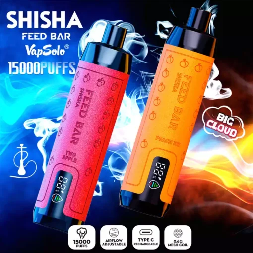 Wholesale Vapsolo Shisha 15000 Puffs Mesh Coil with a Variety of Flavors from Factory 5