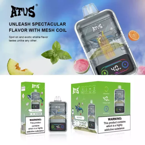 Bulk Purchase ATVS 30000 Puffs Disposable Vape Dual Mesh Coil Technology with Flavor Variety 8