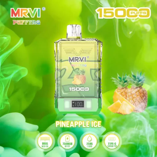 High Quality MRVI PUFFING 15000 Puffs Dual Mesh Coil Disposable Vape for Bulk Orders 2 5 Nicotine 11