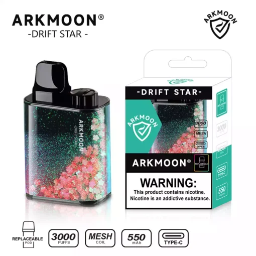 AOKIT Arkmoon Drift Star 3000 Puffs 550mAh Rechargeable Battery OEM ODM Fresh Original Disposable Vape Wholesale Bulk with Flavor Variety 0 2 5 Nicotine 1