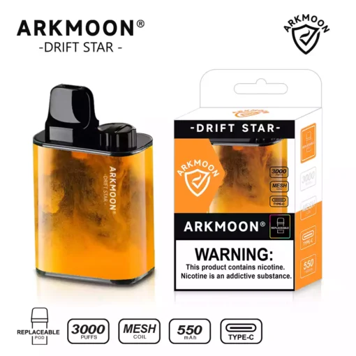 AOKIT Arkmoon Drift Star 3000 Puffs 550mAh Rechargeable Battery OEM ODM Fresh Original Disposable Vape Wholesale Bulk with Flavor Variety 0 2 5 Nicotine 5