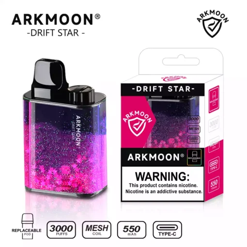 AOKIT Arkmoon Drift Star 3000 Puffs 550mAh Rechargeable Battery OEM ODM Fresh Original Disposable Vape Wholesale Bulk with Flavor Variety 0 2 5 Nicotine 6