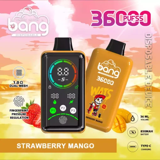 Bang 36000 Puffs Rechargeable 850mAh Battery 0 2 3 5 Nicotine Disposable Vapes Wholesale Multiple Flavors High Quality Bulk Orders Available 3