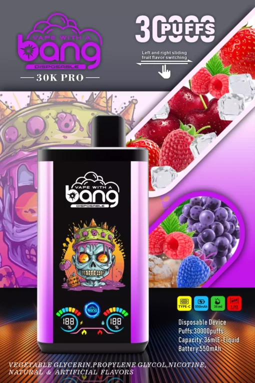 Latest Bang 30000 Puffs 36ml Large E liquid Disposable Vapes Factory Wholesale Direct Bulk with Flavor Choices 0 2 3 5 Nicotine 7 scaled