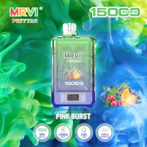 MRVI PUFFING 15000 PUFFS Dual Mesh Coil Factory Direct 750mAh Rechargeable Battery High Quality Disposable Vapes Wholesale Choose from Various Flavors 2 5 Nicotine 1