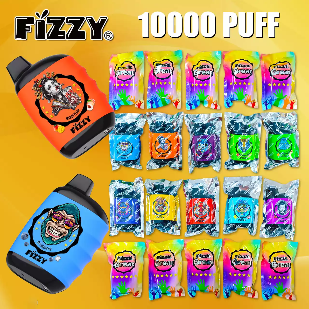 What are the best flavors of Fizzy Great 10000 Puffs for wholesale3