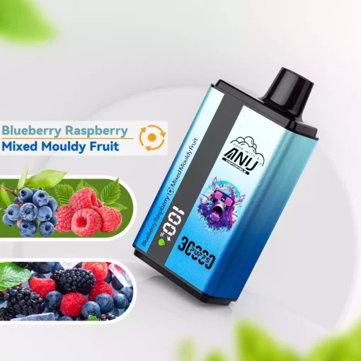 New ANU Double Flavor 30000 Puffs 36ml E liquid 550mah Battery Disposable Vape Wholesale Original Factory Multiple Flavors Nicotine 0 2 3 5 9