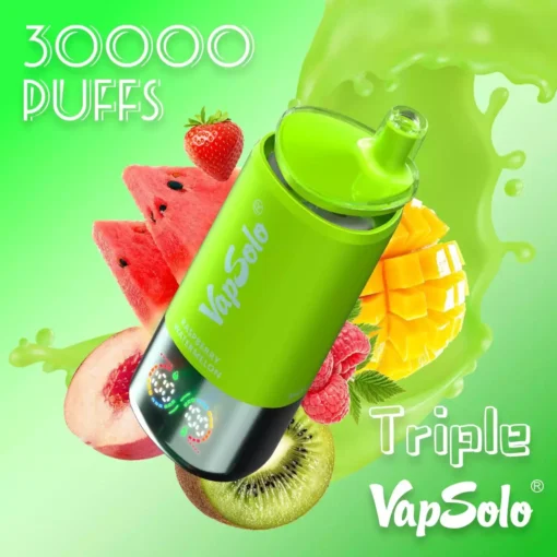 Hot Sale VapSolo Triple 30000 Puffs Disposable Vape 2% 5% Nicotine Mesh Coil*3 Factory Direct Wholesale Supply 1