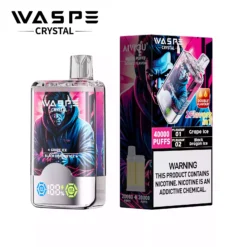 Hot Sale Waspe Crystal 40000 Puffs Poledble Vape s 0 2 5 Nicotine a LED displeje pro objemové objednávky přímo od výrobce 2