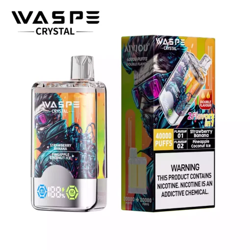 Hot Sale WASPE Crystal 40000 Puffs Disposable Vape with 0 2 5 Nicotine and LED Display for Bulk Orders Direct from Manufacturer 3