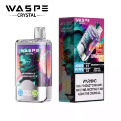 Hot Sale WASPE Crystal 40000 Puffs Disposable Vape with 0% 2% 5% Nicotine and LED Display for Bulk Orders Direct from Manufacturer
