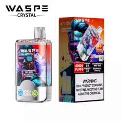 Hot Sale Waspe Crystal 40000 Puffs Poledvable Vape s 0 2 5 Nicotine a LED displeje pro hromadné objednávky přímo od výrobce 9