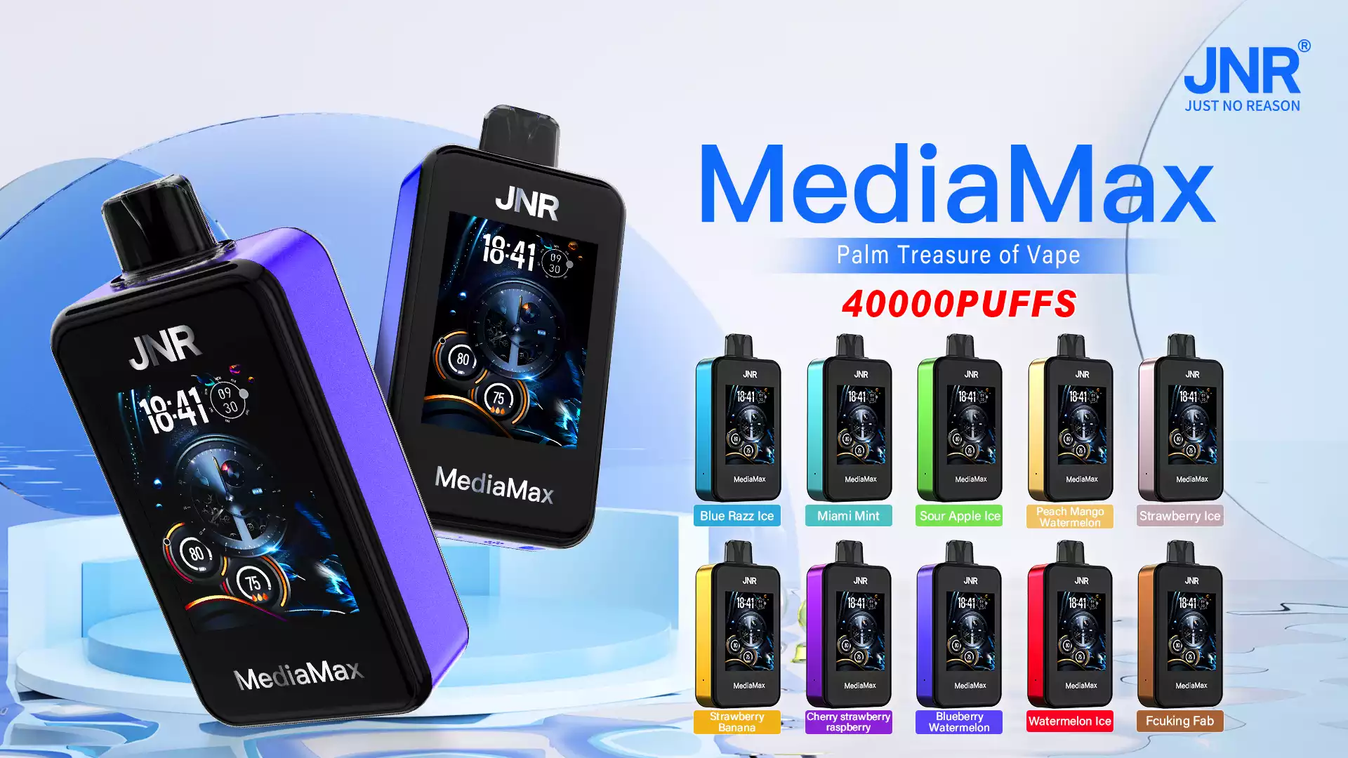 New Arrival JNR Media Max 40000 Puffs 5% Nicotine 1000mAh Battery 2.4” HD Display Call and Text Function Bulk Purchase Direct from Source 3