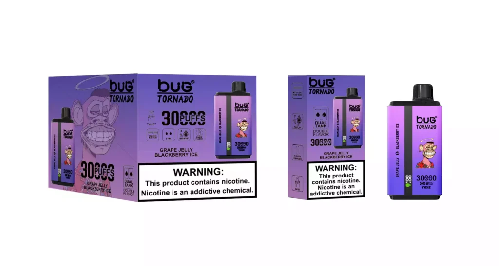 Klaidos dvigubo skonio 30000 „Puffs“ vienkartinis vape 2% nikotino 30 ml e-skysčio tinklelio ritė 3