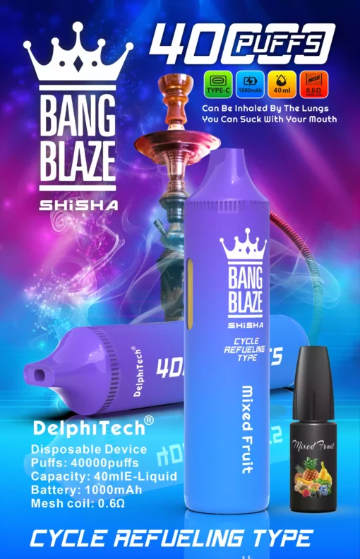 Hot Sale BANG BLAZE BK40 40000 Puffs Disposable Vape 1000mAh Battery Multiple Nicotine Options for Bulk Orders 12 scaled