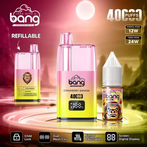 Hot-Selling BANG B40S 40K Puff Disposable Vape with Adjustable Airflow and Child Safety Lock for Bulk Orders Across Europe 1