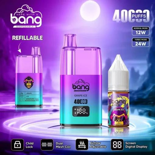 Hot Selling BANG B40S 40K Puff Disposable Vape with Adjustable Airflow and Child Safety Lock for Bulk Orders Across Europe 13