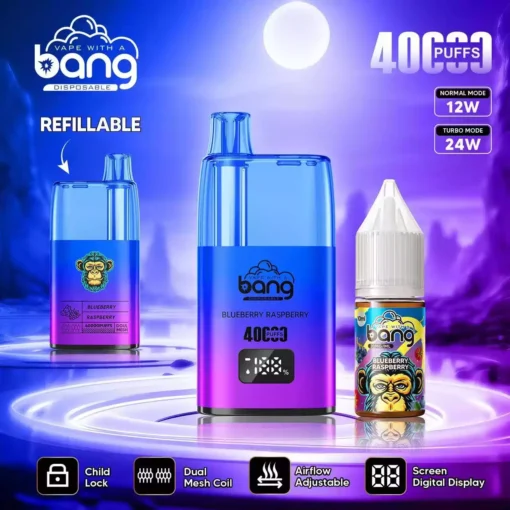 Hot Selling BANG B40S 40K Puff Disposable Vape with Adjustable Airflow and Child Safety Lock for Bulk Orders Across Europe 4