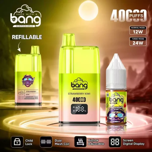 Hot Selling BANG B40S 40K Puff Disposable Vape with Adjustable Airflow and Child Safety Lock for Bulk Orders Across Europe 8