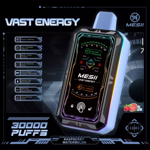 MESII VAST ENGERGY 30000 PUFFS 360 ° LED LIGHT TOUCH SWITCH MINIMALIST MECH STYLE MESII VAPE Wholesale 7