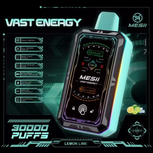 MESII Vast Engergy 30000 Puffs 360°LED Light Touch Switch Minimalistisk Mech Style MESII Vape Wholesale 1