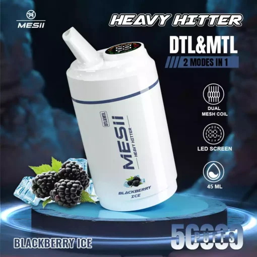Mesii shisha zware hitter 50k puffs mesii vape digitaal display twee vapendode wegwerp vape groothandel 23