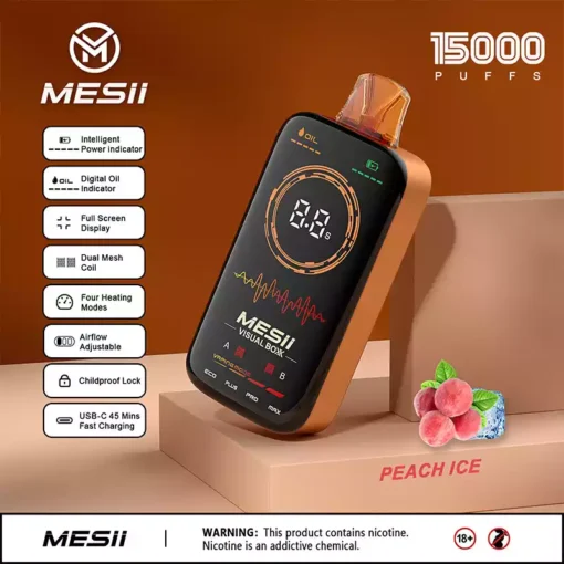 Mesii Visual Boxx 16000 Puffs Polno Zaslon Zaslon Štiri Delovni Način Zraka Pretok Prilagodljiv Mesii Vape Veleprodaja 13