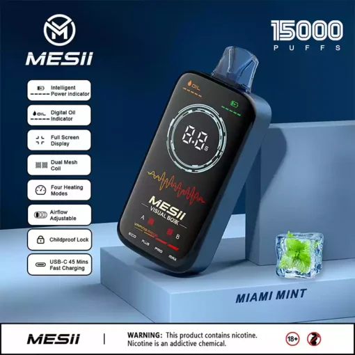 Mesii Visual Boxx 16000 Puffs Polno Zaslon Štiri Delovni Način Zračni Tok Nastavljiv Mesii Vape Veleprodaja 19