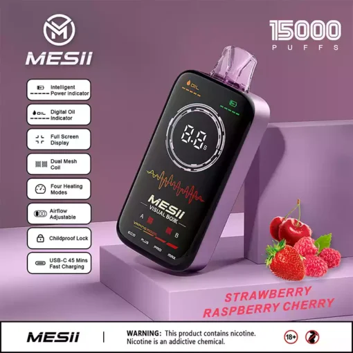 Mesii Visual Boxx 16000 Puffs Polno zaslon s štirimi načini delovanja Nastavitev zračnega pretoka Mesii Vape Veleprodaja 1