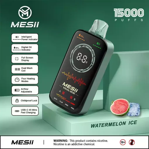 Mesii Visual Boxx 16000 Puffs Polno Zaslon Štiri Delovni Način Z Nastavljivim Pretokom Zraka Mesii Vape Veleprodaja 3
