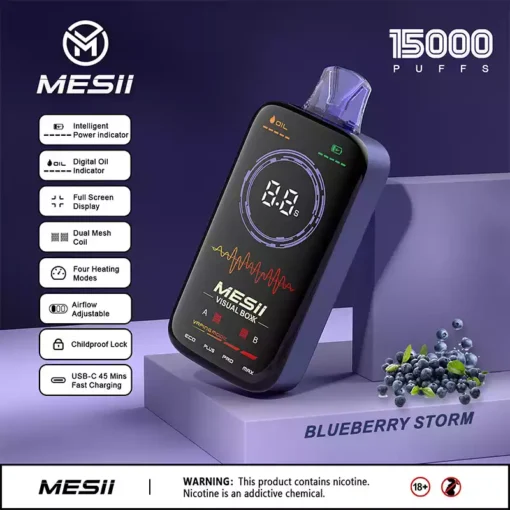 Mesii Visual Boxx 16000 Puffs Polno Zaslon Zaslon Štiri Delovne Načine Nastavitev Zračnika Mesii Vape Veleprodaja 7