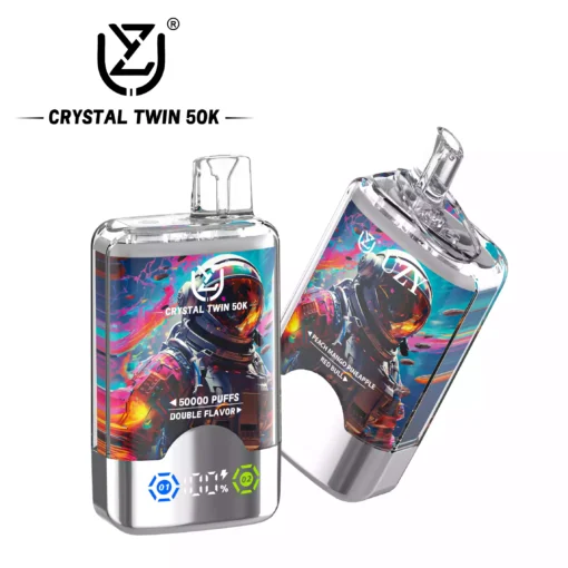 UZY KRISTALLI KAKSOIS 50000 Pahvia LED Näyttö Hävytettävä Vape Tukku 4